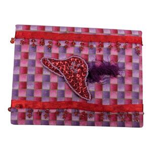 Decorative Photo Album‎ Holds 100 4x6 photos Purple & Red Textile Cover